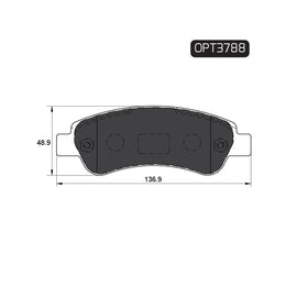 OPTIMA Rear Brake Pads for Citroën Boxer - SKU OPT3788 - SpareMe South Africa