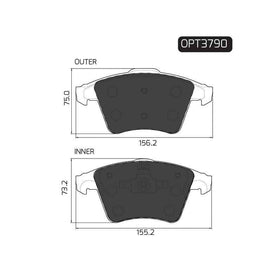 Volkswagen Caravelle - Front Brake Pads | OPTIMA | OPT3790 - SKU OPT3790 - SpareMe South Africa