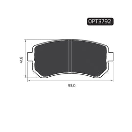 OPTIMA Rear Brake Pads for Hyundai Accent - SKU OPT3792 - SpareMe South Africa