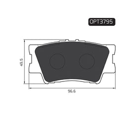 OPTIMA Rear Brake Pads for Suzuki RAV 4 - SKU OPT3795 - SpareMe South Africa