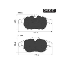 Fiat 9-3 - Front Brake Pads | OPTIMA | OPT3797 - SKU OPT3797 - SpareMe South Africa