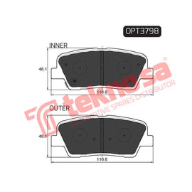 Brake Components Brake Pads OPT3798 for Sale South Africa Brake Pads SpareMe