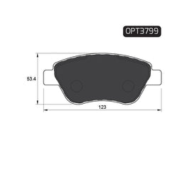 OPTIMA Front Brake Pads for Fiat Gen 2 - SKU OPT3799 - SpareMe South Africa
