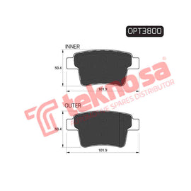 Brake Components Brake Pads OPT3800 for Sale South Africa Brake Pads SpareMe
