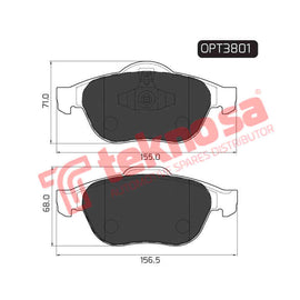 Brake Components Brake Pads OPT3801 for Sale South Africa Brake Pads SpareMe
