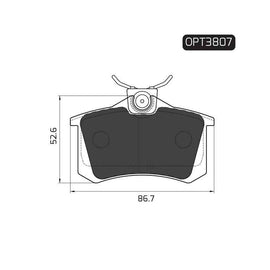Honda Accord - Rear Brake Pads | OPTIMA | OPT3807 - SKU OPT3807 - SpareMe South Africa