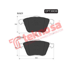 Brake Components Brake Pads OPT3808 for Sale South Africa Brake Pads SpareMe