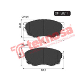 Brake Components Brake Pads OPT3811 for Sale South Africa Brake Pads SpareMe