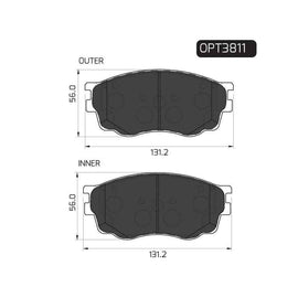 Mazda - Front Brake Pads | OPTIMA | OPT3811 - SKU OPT3811 - SpareMe South Africa