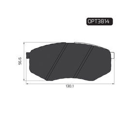 OPTIMA Front Brake Pads for Hyundai Sonata - SKU OPT3814 - SpareMe South Africa