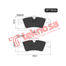 Brake Components Brake Pads OPT3820 for Sale South Africa Brake Pads SpareMe