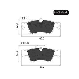 Mercedes-Benz CLS-Series - Rear Brake Pads | OPTIMA | OPT3820 - SKU OPT3820 - SpareMe South Africa