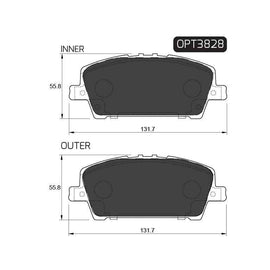 Honda Civic - Front Brake Pads | OPTIMA | OPT3828 - SKU OPT3828 - SpareMe South Africa