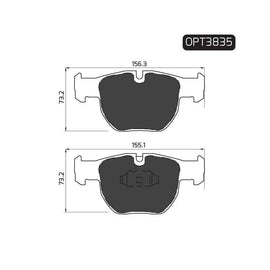 Land Rover Range Rover - Front Brake Pads | OPTIMA | OPT3835 - SKU OPT3835 - SpareMe South Africa