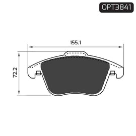 Audi Passat - Front Brake Pads | OPTIMA | OPT3841 - SKU OPT3841 - SpareMe South Africa