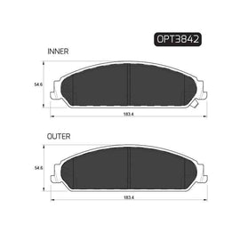 Chrysler 300 - Front Brake Pads | OPTIMA | OPT3842 - SKU OPT3842 - SpareMe South Africa