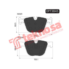 Brake Components Brake Pads OPT3845 for Sale South Africa Brake Pads SpareMe
