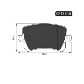 Audi CC - Rear Brake Pads | OPTIMA | OPT3846 - SKU OPT3846 - SpareMe South Africa