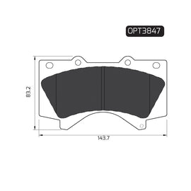 OPTIMA Front Brake Pads for Lexus Fortuner - SKU OPT3847 - SpareMe South Africa
