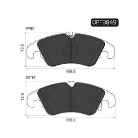 Audi A4 - Front Brake Pads | OPTIMA | OPT3849 - SKU OPT3849 - SpareMe South Africa