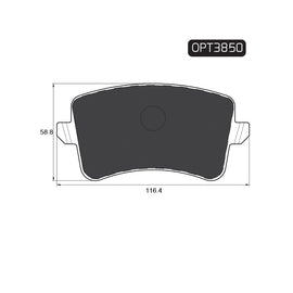 OPTIMA Rear Brake Pads for Audi A4 - SKU OPT3850 - SpareMe South Africa
