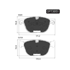 BMW X4 Series - Front Brake Pads | OPTIMA | OPT3851 - SKU OPT3851 - SpareMe South Africa