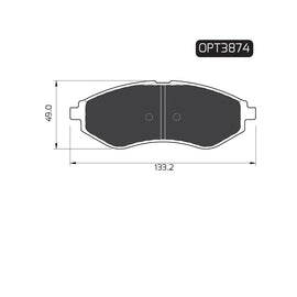 OPTIMA Front Brake Pads for Chevrolet Saga - SKU OPT3874 - SpareMe South Africa