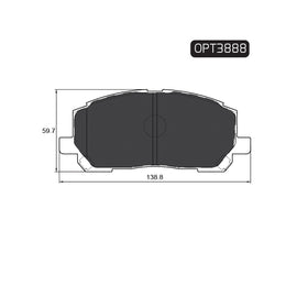 OPTIMA Front Brake Pads for Lexus RX - SKU OPT3888 - SpareMe South Africa