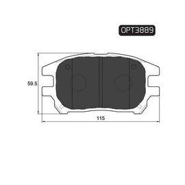 Volvo S80 - Front Brake Pads | OPTIMA | OPT3889 - SKU OPT3889 - SpareMe South Africa