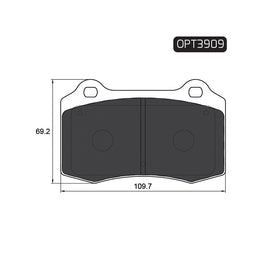 OPTIMA Front Brake Pads for Seat Ibiza - SKU OPT3909 - SpareMe South Africa