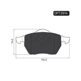 OPTIMA Front Brake Pads for Volkswagen Sharan - SKU OPT3914 - SpareMe South Africa