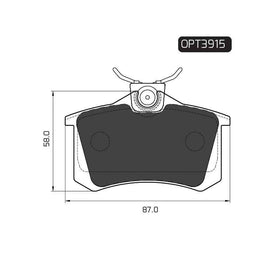 Volkswagen Sharan - Rear Brake Pads | OPTIMA | OPT3915