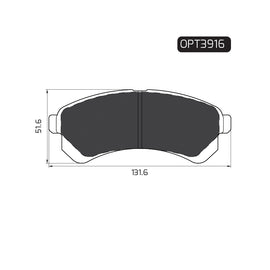 OPTIMA Front Brake Pads for Tata Ace - SKU OPT3916 - SpareMe South Africa