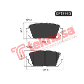 Brake Components Brake Pads OPT3930 for Sale South Africa Brake Pads SpareMe