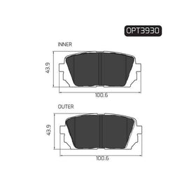BMW 1 Series - Rear Brake Pads | OPTIMA | OPT3930 - SKU OPT3930 - SpareMe South Africa