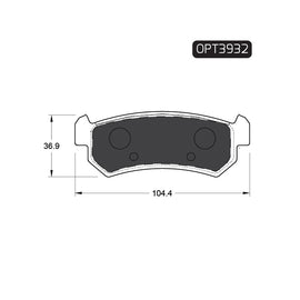 OPTIMA Rear Brake Pads for Chevrolet Optra - SKU OPT3932 - SpareMe South Africa