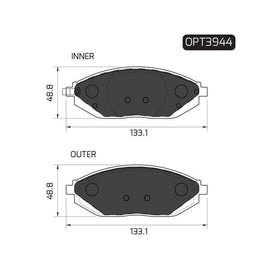 Chevrolet Aveo - Front Brake Pads | OPTIMA | OPT3944 - SKU OPT3944 - SpareMe South Africa