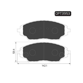 Chevrolet Corsa - Front Brake Pads | OPTIMA | OPT3953 - SKU OPT3953 - SpareMe South Africa