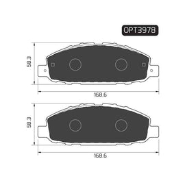 Nissan NV350 - Front Brake Pads | OPTIMA | OPT3978 - SKU OPT3978 - SpareMe South Africa