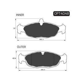 Opel Astra - Front Brake Pads | OPTIMA | OPT4048 - SKU OPT4048 - SpareMe South Africa