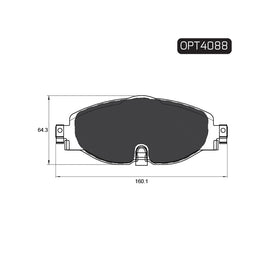 OPTIMA Front Brake Pads for Audi A3 - SKU OPT4088 - SpareMe South Africa
