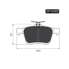 OPTIMA Rear Brake Pads for Audi A3 - SKU OPT4089 - SpareMe South Africa