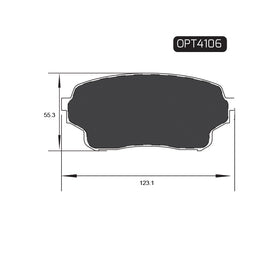 OPTIMA Front Brake Pads for Suzuki Grand Vitara - SKU OPT4106 - SpareMe South Africa