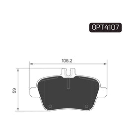 OPTIMA Rear Brake Pads for Mercedes-Benz A-Series - SKU OPT4107 - SpareMe South Africa