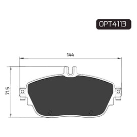 OPTIMA Front Brake Pads for Mercedes-Benz A-Series - SKU OPT4113 - SpareMe South Africa