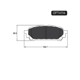 OPTIMA Rear Brake Pads for Subaru Forester - SKU OPT4114 - SpareMe South Africa