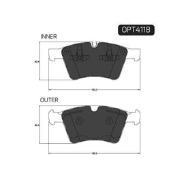 Mercedes-Benz GL-Series - Front Brake Pads | OPTIMA | OPT4118 - SKU OPT4118 - SpareMe South Africa
