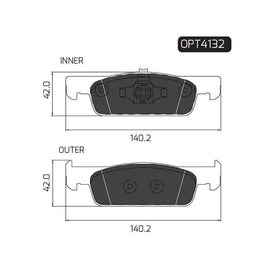 Dacia Clio - Front Brake Pads | OPTIMA | OPT4132 - SKU OPT4132 - SpareMe South Africa