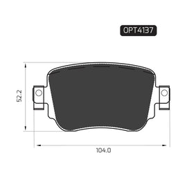 OPTIMA Rear Brake Pads for Audi A1 - SKU OPT4137 - SpareMe South Africa