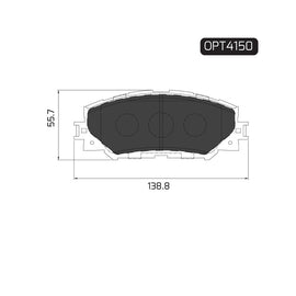 OPTIMA Front Brake Pads for Toyota Auris - SKU OPT4150 - SpareMe South Africa